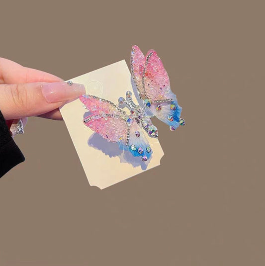 Moving butterfly hair clip, little girl hair clip, side clip, side broken hair clip, hair clip, small clip, children's super fairy hair ornaments